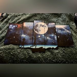 Rick and Morty outer space canvas wall art